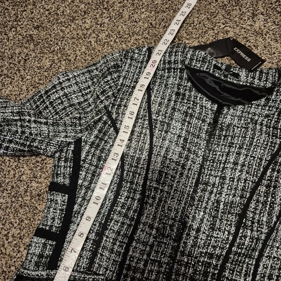 NWT $128 Express Womens Large Sparkle Long Sleeve Jacket with Zipper closure - Picture 15 of 16